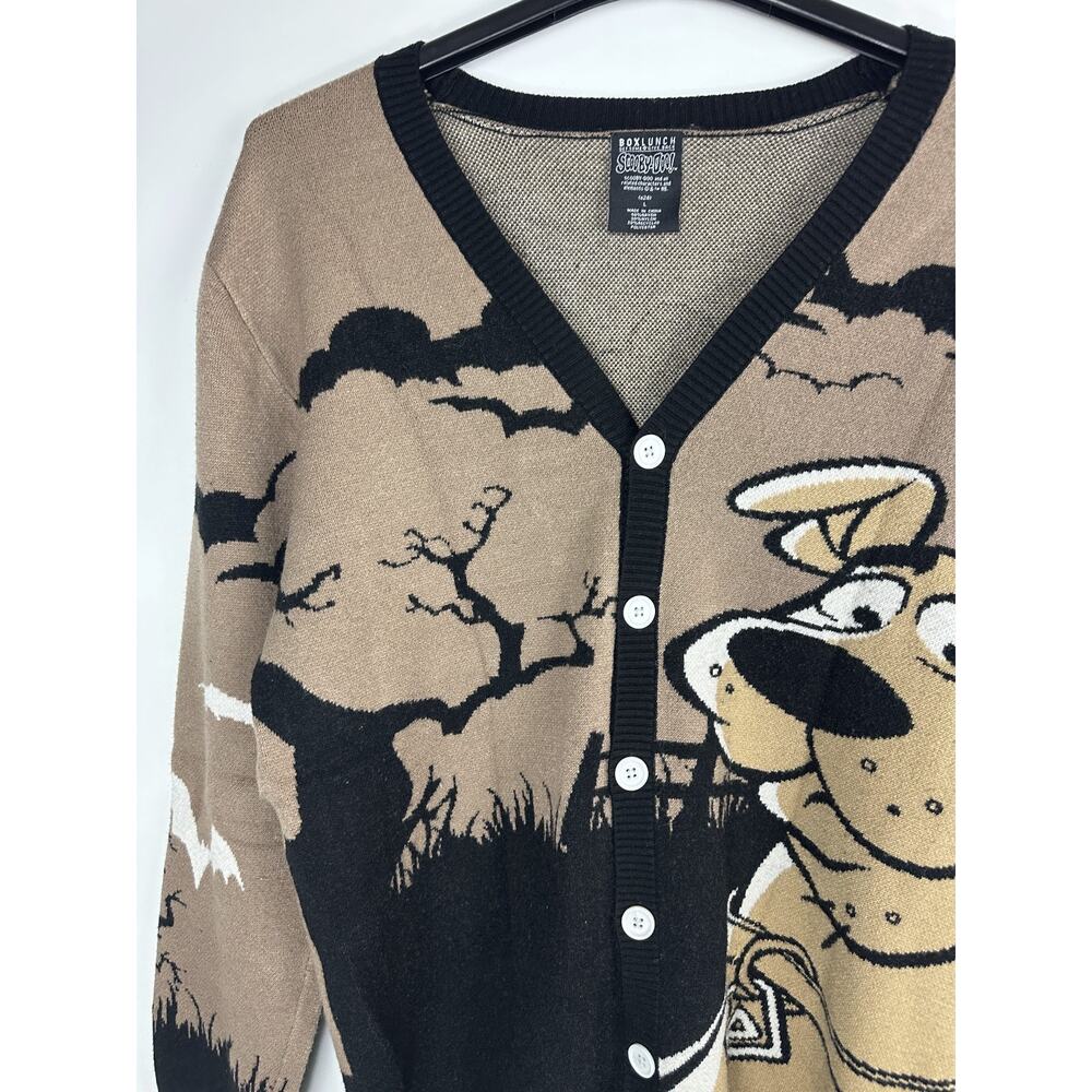 Scooby-Doo Haunted Mansion Classic Cardigan Brown Black Boxlunch Unisex Large - Picture 3 of 13